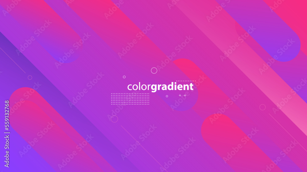 Abstract Modern Background with Retro Memphis Motion Tilt Diagonal Lines Element and Purple Pink Gradient Color