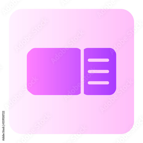 plane ticket gradient icon