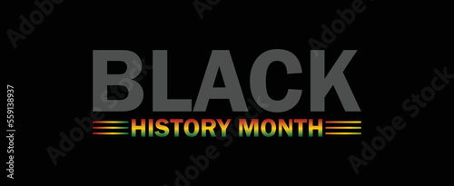Black history month vintage banner. Classic and creative banner or poster for celebrating black history month
