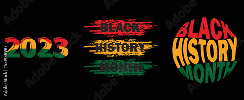 Black history month banner elements. Banner, poster, and social media post for celebration.