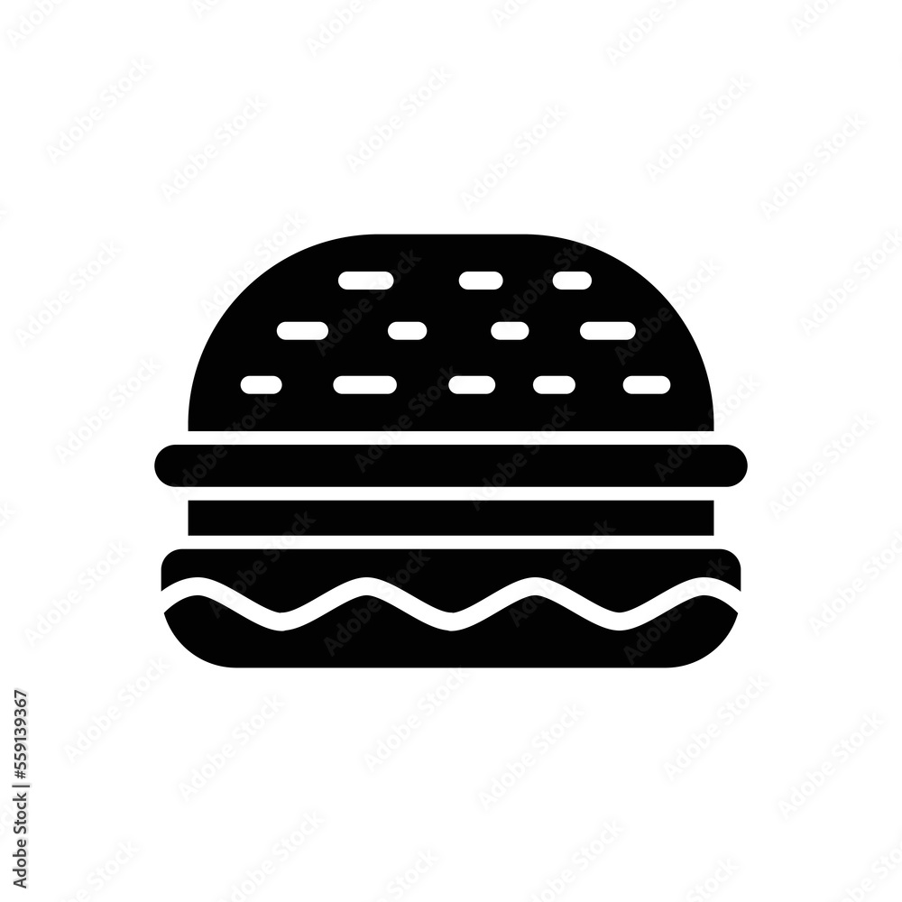 Burger icon vector design template Burger icon vector design template