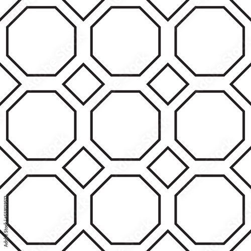 Hexagonal pattern design with repeating background