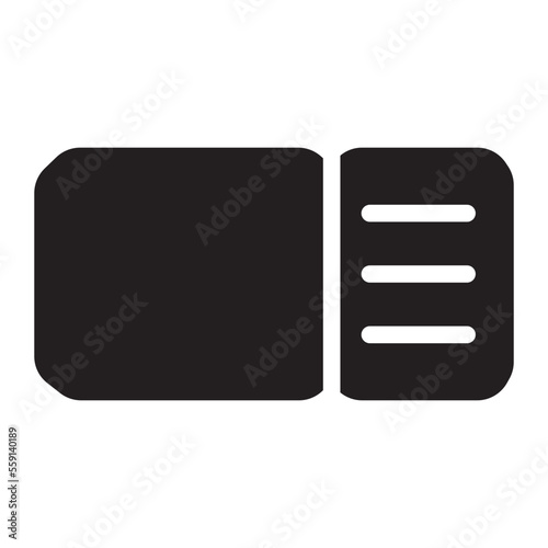 plane ticket glyph icon