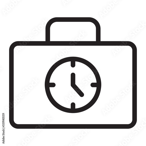 business trip line icon