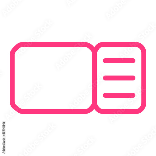 plane ticket gradient icon