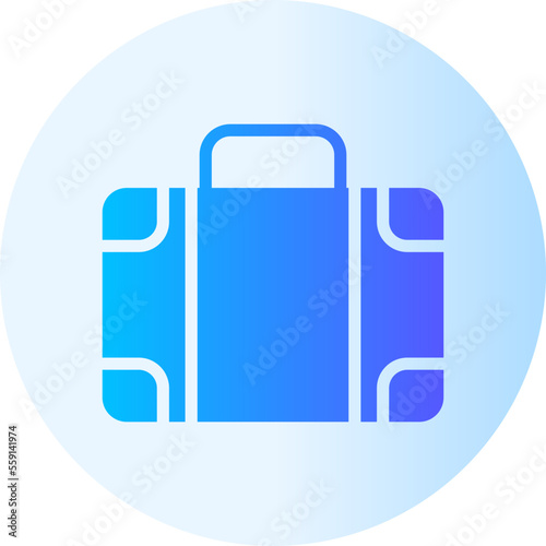 suitcase gradient icon