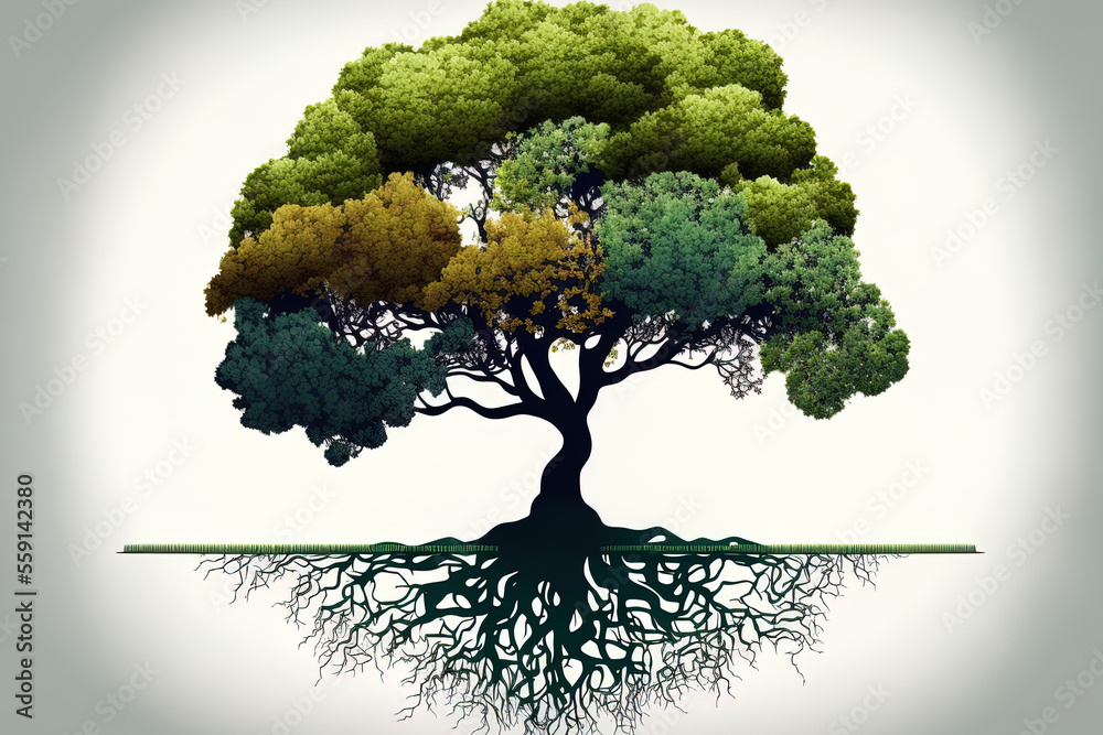 The big tree of life, which connects the terrestrial and heavenly