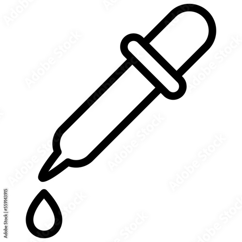 eyedropper laboratory chemistry icon illustration
