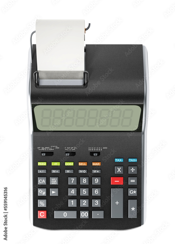 Print calculator on transparent background. Print calculator on transparent background.