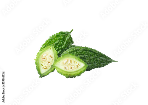 Bitter melon isolated on   transparent png