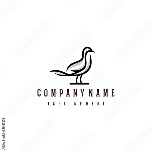 Awesome Outline Seagull Bird Animal Beautiful Concept Element Design Illustration Logo