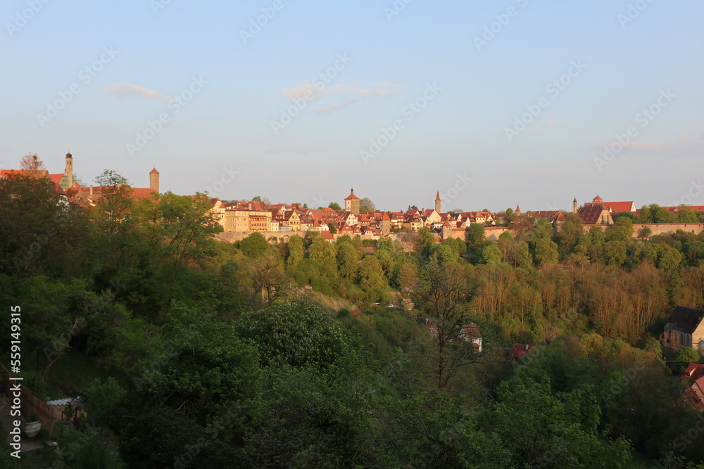 Spring season of Rothenburg ob der Tauber, Germany