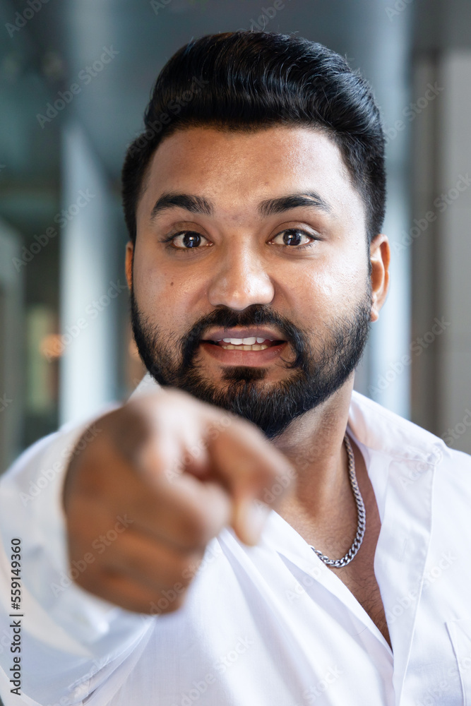 Upset and angry south asian, Indian man being offended and pointing at you Upset and angry south asian, Indian man being offended and pointing at you