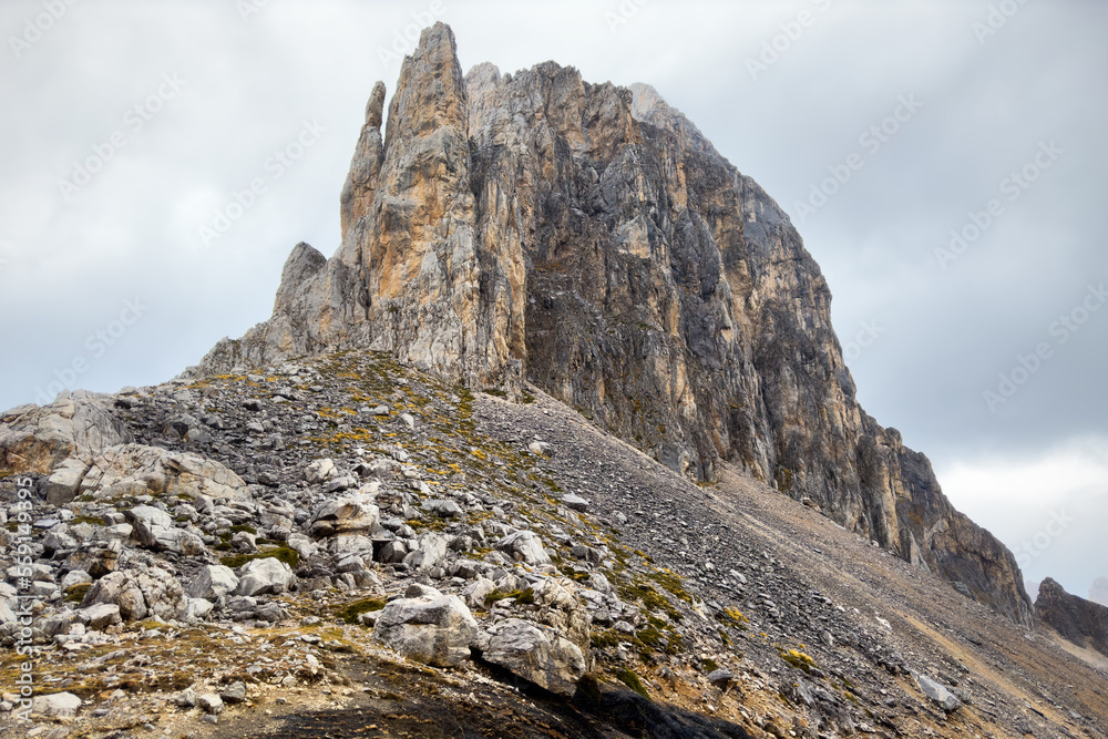 Mountain landscape in Fuentede, Cantabria, Picos de Europa National Park, Spain. High quality 4k footage