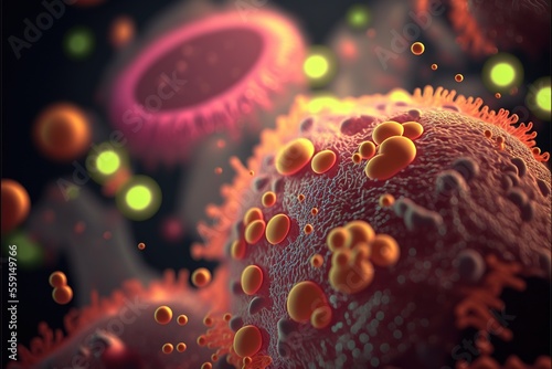 Digital illustration about virus.