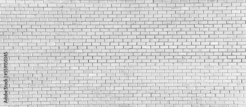 Rough white brick wall texture or background