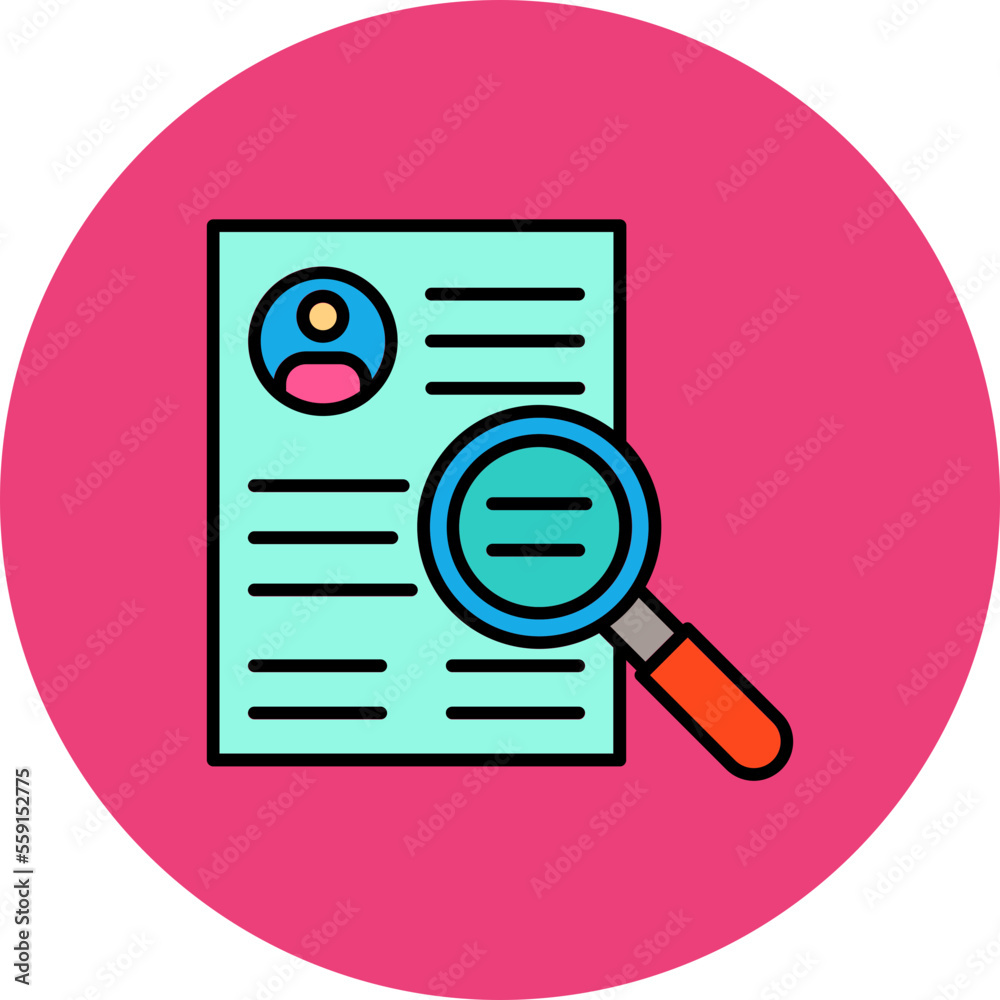 Search Multicolor Circle Filled Line Icon Search Multicolor Circle Filled Line Icon