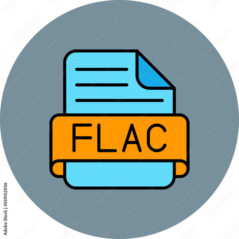 Flac Multicolor Circle Filled Line Icon Flac Multicolor Circle Filled Line Icon