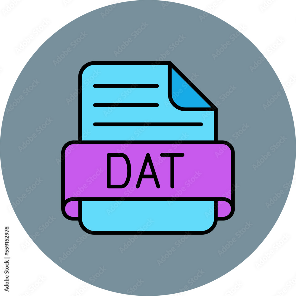 Dat Multicolor Circle Filled Line Icon Dat Multicolor Circle Filled Line Icon