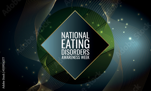 National Eating Disorders Awareness Week . Design suitable for greeting card poster and banner