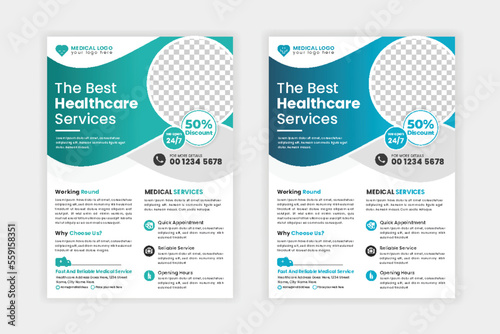 Medical flayer Design Template Healthcare and Medical pharmacy flyer