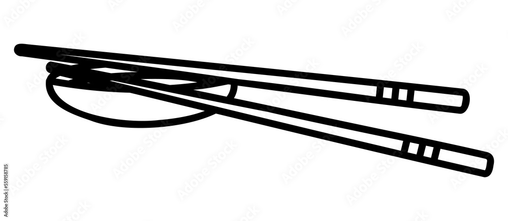 Japanese chinese sticks with soy sauce in doodle style. Asian food for restaurants menu Japanese chinese sticks with soy sauce in doodle style. Asian food for restaurants menu