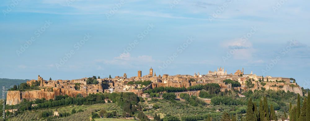 Orvieto, province of Terni, Umbria, Italy, view of the city with the main monuments