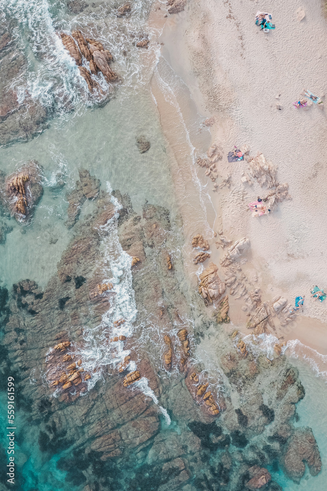 Fototapeta premium drone photography of the coast and beach in Corsica 