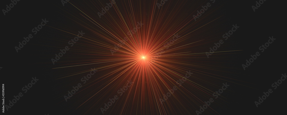 Fototapeta premium orange light explosion background
