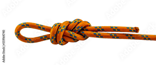 figure of eight knot orange rope example of with transparent background, png