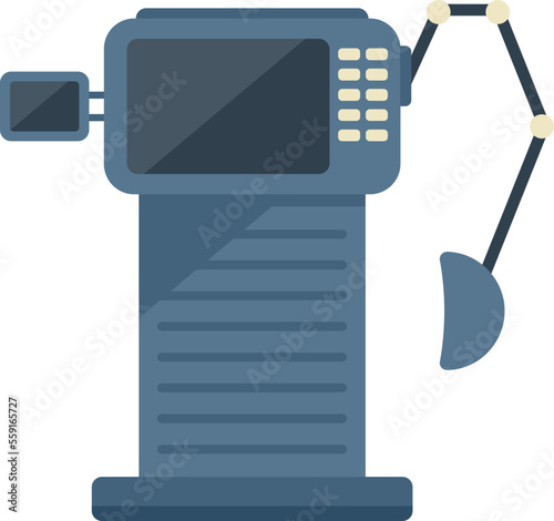 Mechanical respiratory machine icon flat vector. Medical hospital. Care device isolated