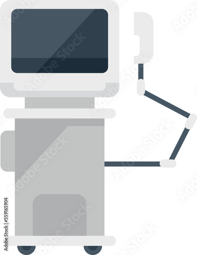 Bed ventilator machine icon flat vector. Medical patient. Care device isolated