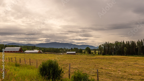 landscape along the road that go from Prince Rupert to Prince George, British Columbia, Canada photo
