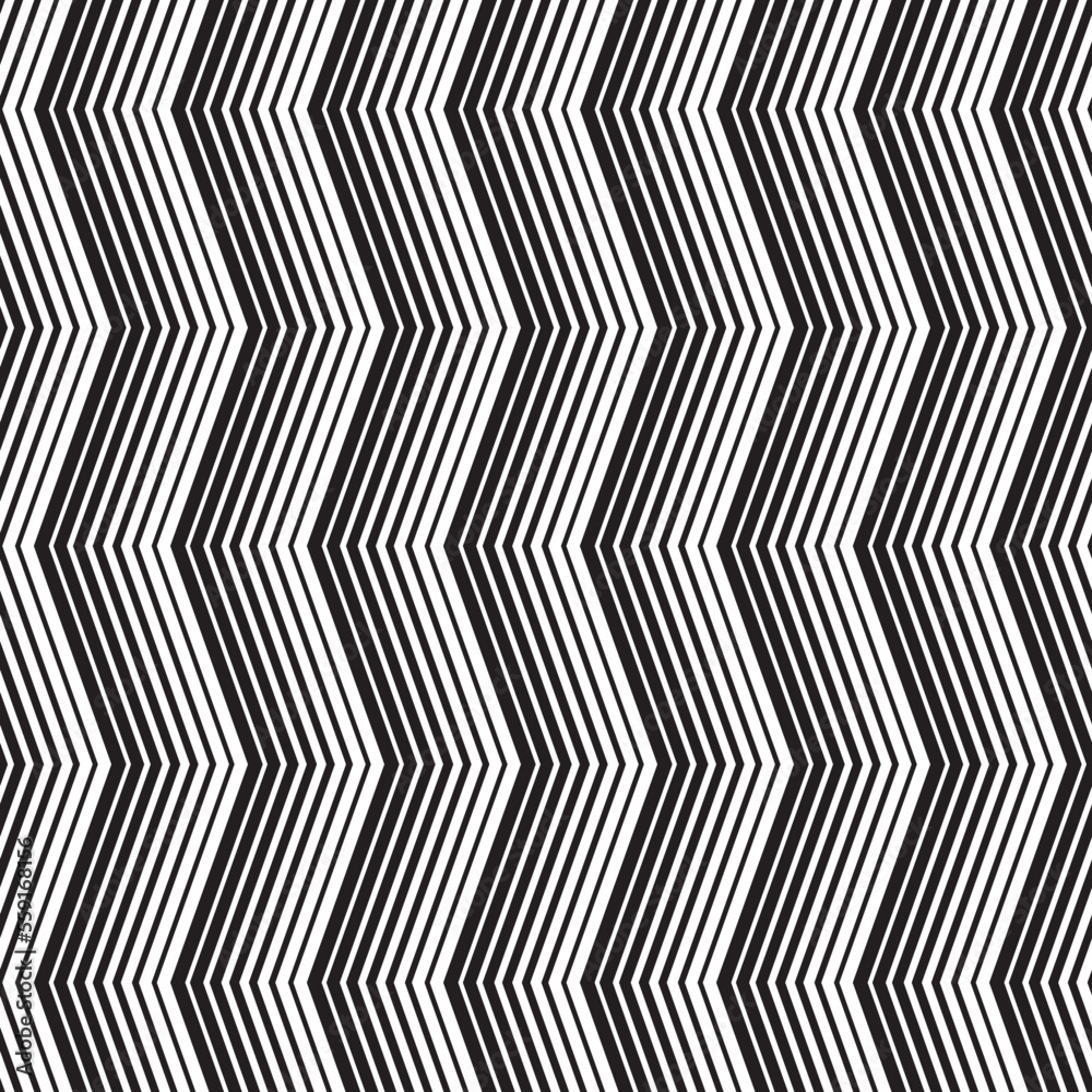 Zigzag seamless pattern vector illustration, Black and white. Zigzag seamless pattern vector illustration, Black and white.