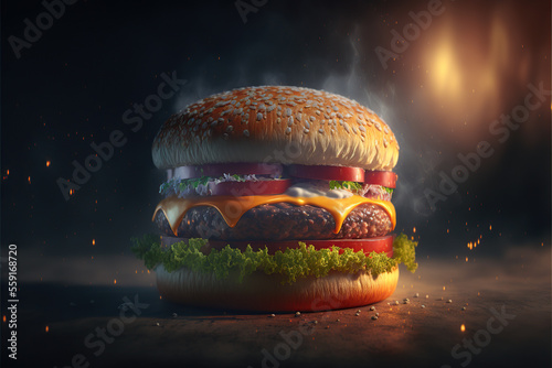 A beautiful burger publicity 