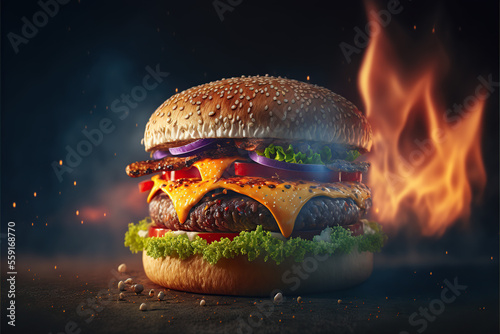 A beautiful burger publicity
