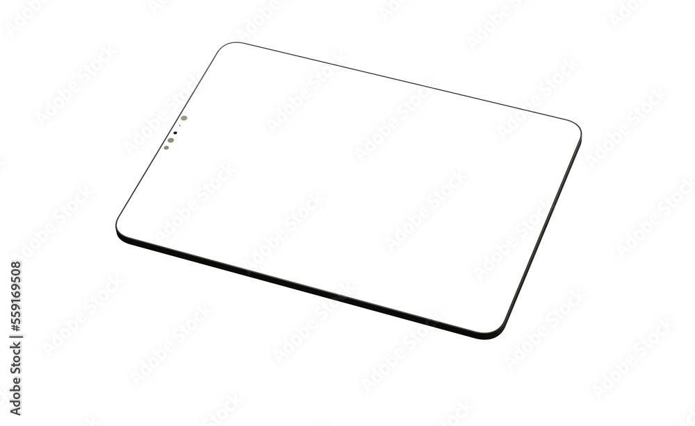 Realistic horizontal black tablet pc pad computer mockups Realistic horizontal black tablet pc pad computer mockups