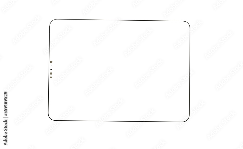 Photo Black tablet computer with blank 3d Photo Black tablet computer with blank 3d