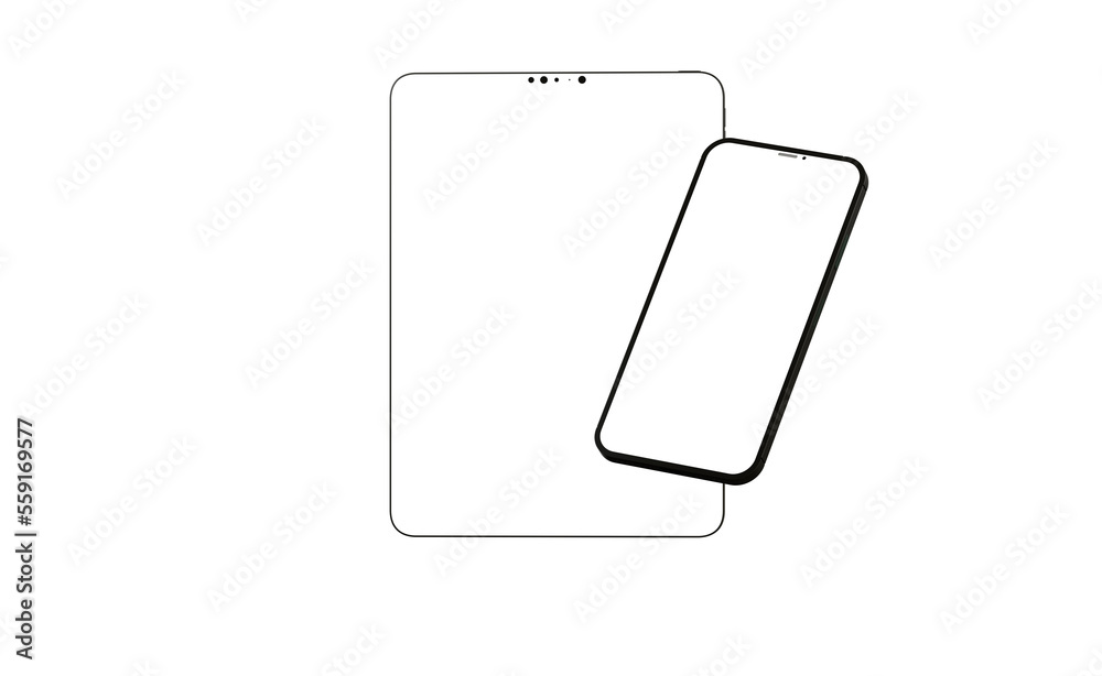 Realistic horizontal black tablet pc pad computer mockups Realistic horizontal black tablet pc pad computer mockups