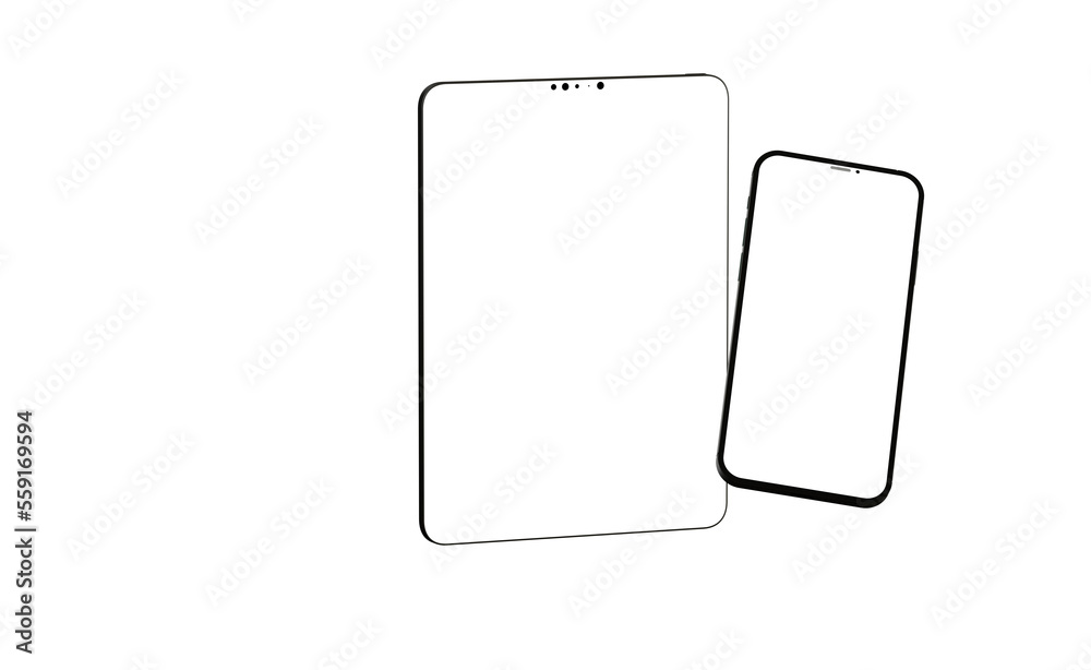 Tablet 3d computer with blank screen Tablet 3d computer with blank screen