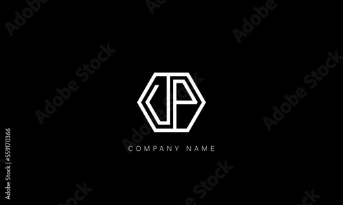 UP, PU Abstract Letters Logo Monogram