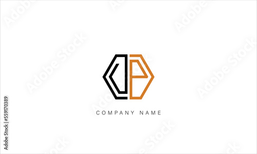 UP, PU Abstract Letters Logo Monogram