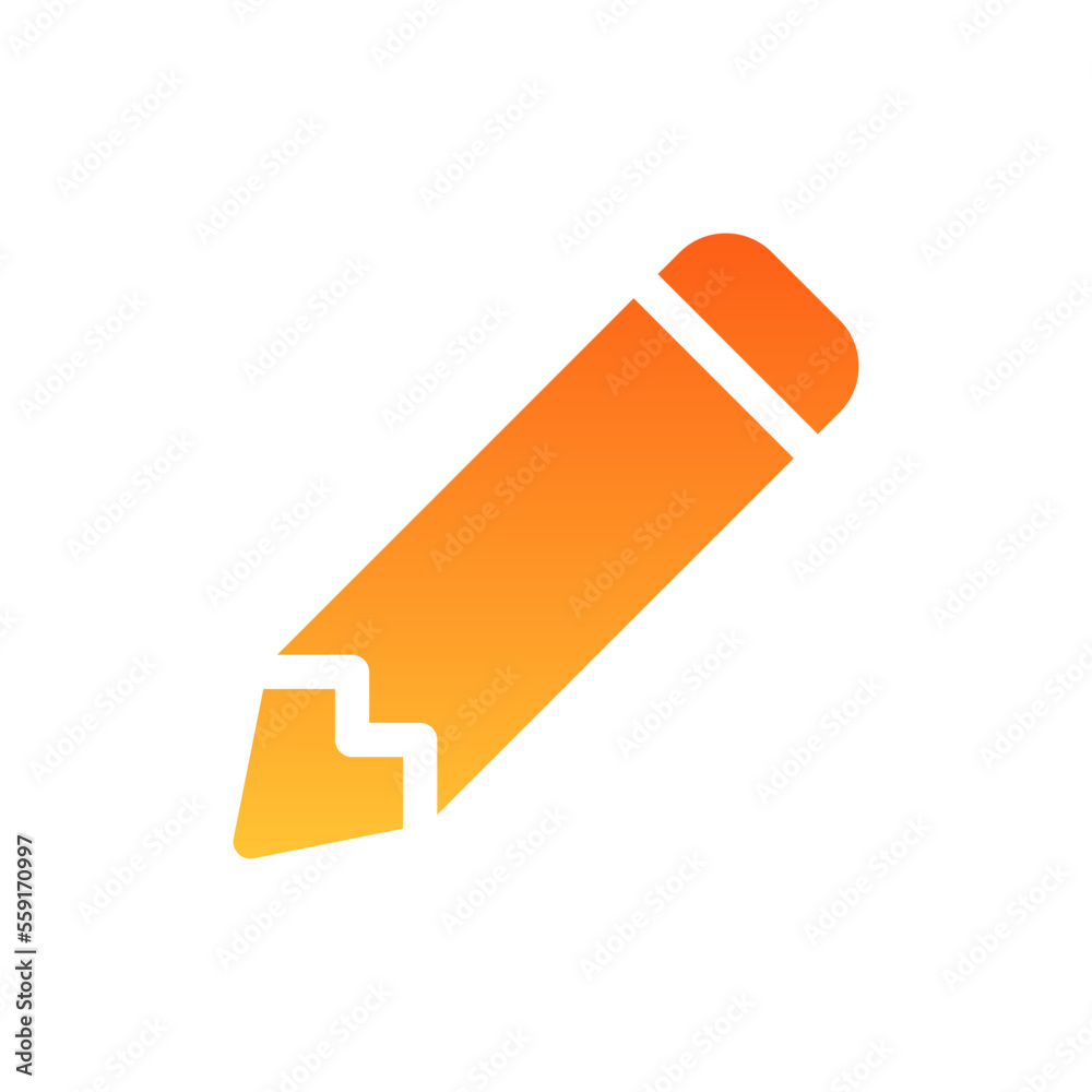 pencil flat gradient icon pencil flat gradient icon