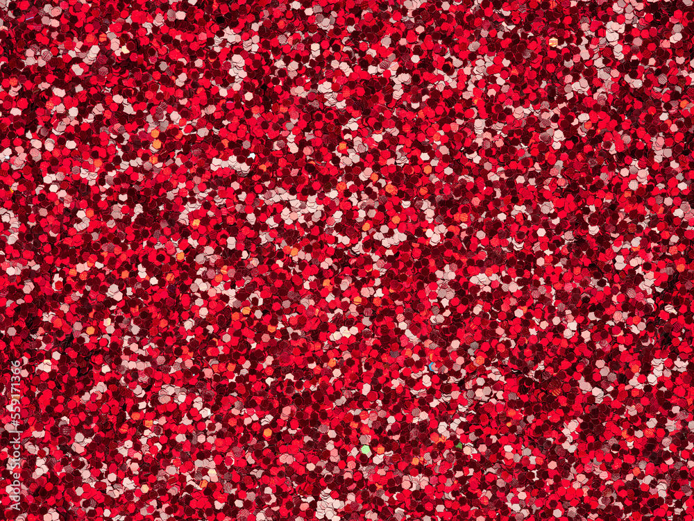 Contrast dark red glitter background sparkling shiny wrapping paper texture for Christmas holiday seasonal wallpaper decoration, Valentines greeting and wedding invitation card design element.