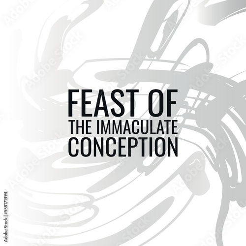 Feast of the Immaculate Conception. Design suitable for greeting card poster and banner