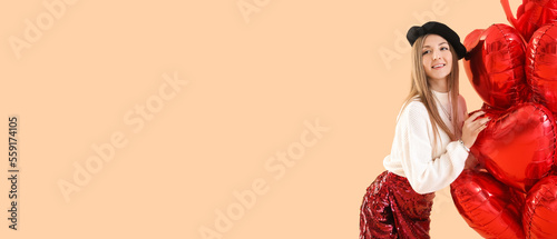 Beautiful young woman with ...