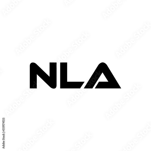 NLA letter logo design with white background in illustrator, vector logo modern alphabet font overlap style. calligraphy designs for logo, Poster, Invitation, etc. photo
