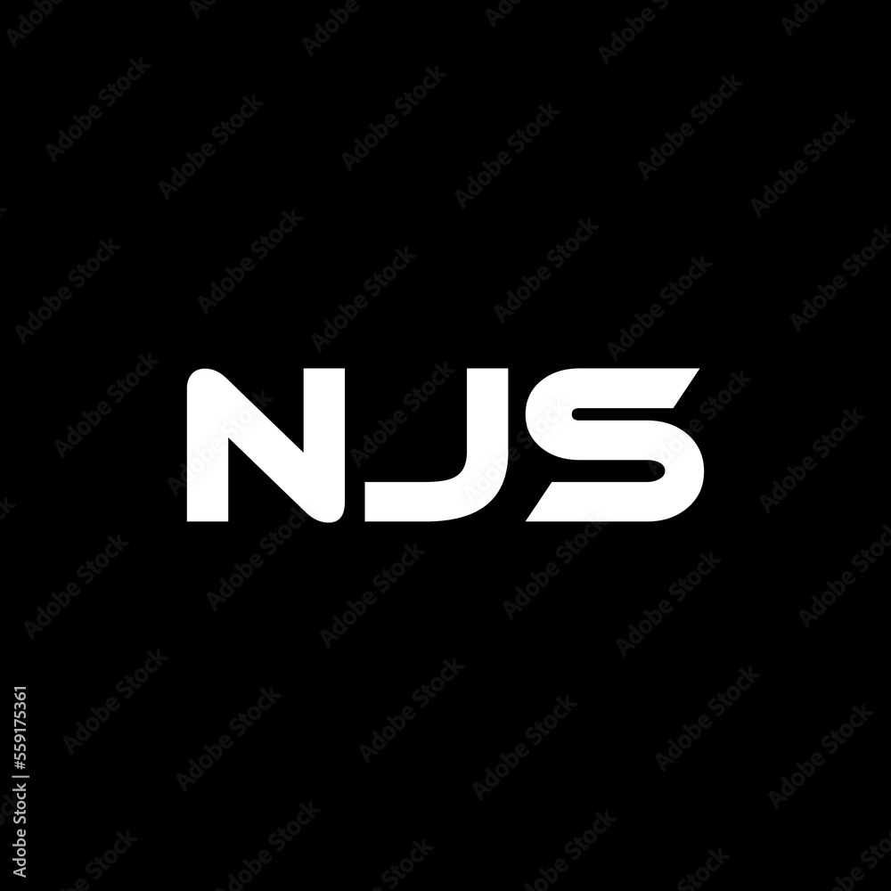 NJS letter logo design with black background in illustrator, vector logo modern alphabet font overlap style. calligraphy designs for logo, Poster, Invitation, etc. NJS letter logo design with black background in illustrator, vector logo modern alphabet font overlap style. calligraphy designs for logo, Poster, Invitation, etc.