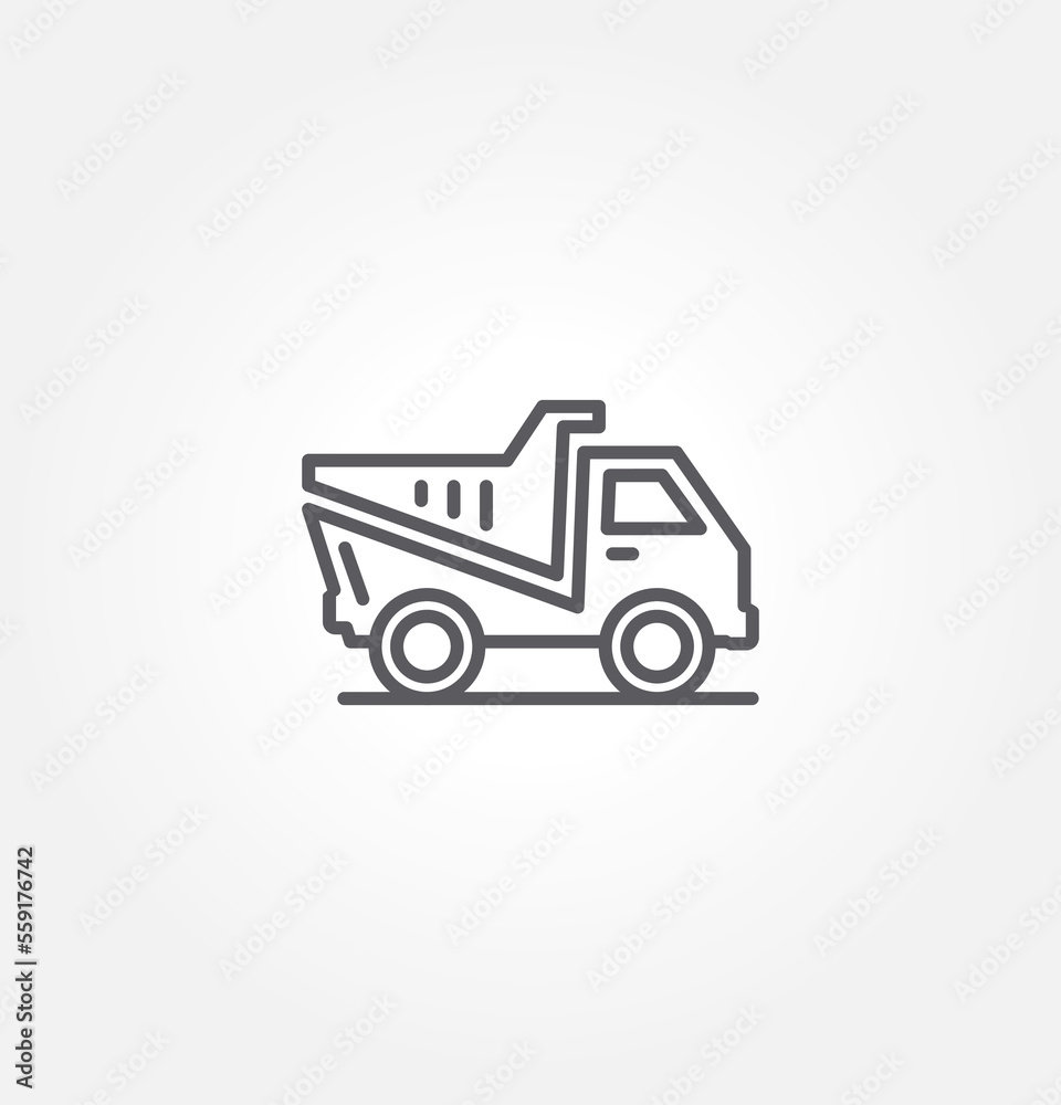 truck icon vector illustration logo template for many purpose. Isolated on white background.