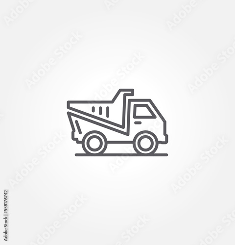 truck icon vector illustration logo template for many purpose. Isolated on white background.
